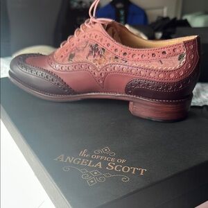 The Office of Angela Scott Mr. Doubt Women's Brogue Flats - Burgundy